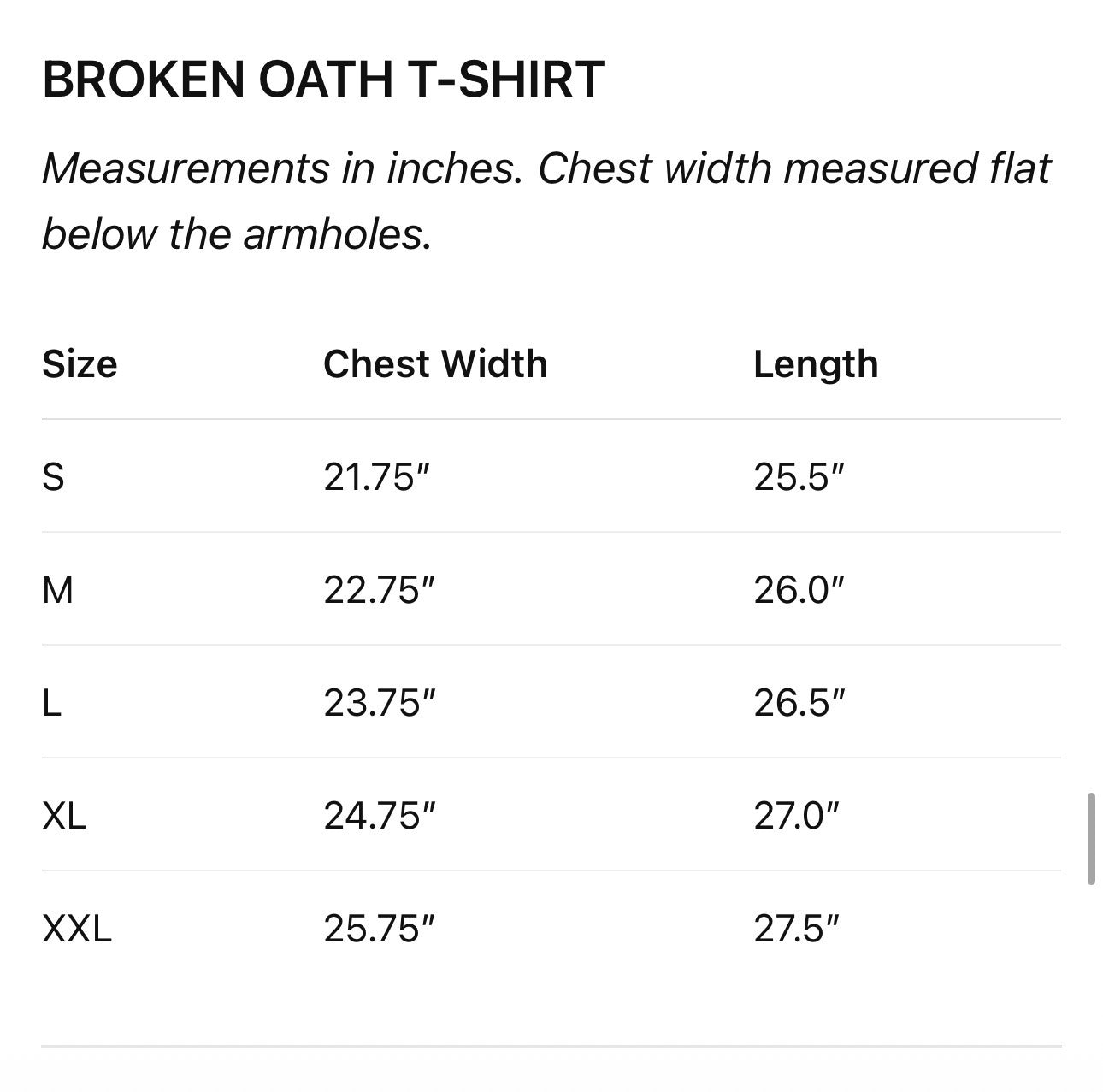 Broken oath tee